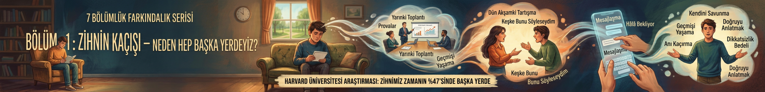 Zihnin Kaçışı – Neden Hep Başka Yerdeyiz? - 7 Bölümlük Farkındalık Serisi 3 zih